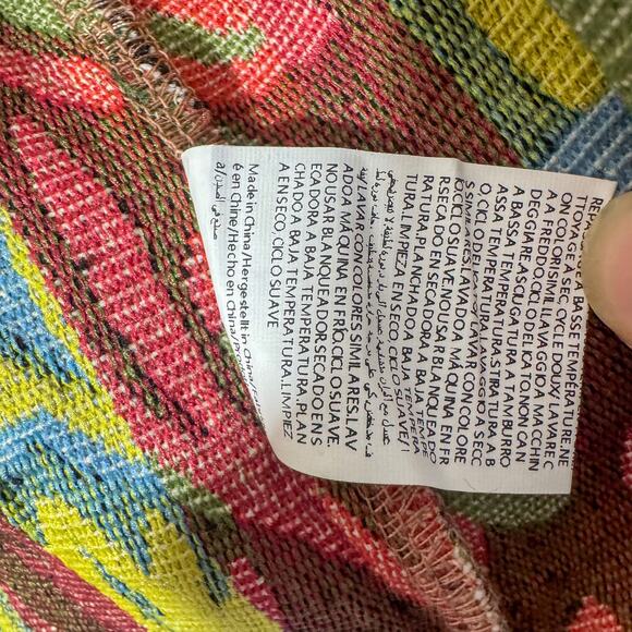 🎨 Bohemian Tapestry Floral Print Tie-Front Vest XL - Picture 7 of 7